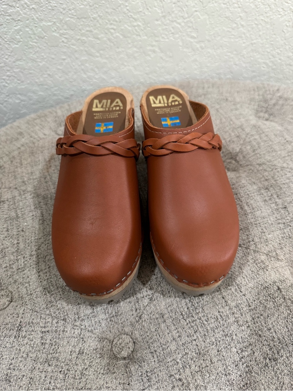 MIA Elsa Women's Braided Clog Mule in Brown